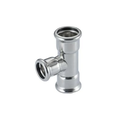 Good price Нержавеющая сталь 304 316L Водоснабжение трубы прессы фитинги EN10312 Reducing Tee онлайн